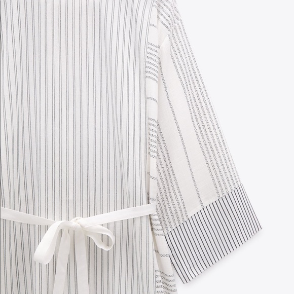 ZARA NEW NWT ASYMMETRIC STRIPED DRESS - Picture 4 of 9